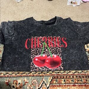 Graphic Cherry T-Shirt - Black